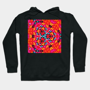 Kaleidoscope of Colorful Retro ZigZag Pattern Hoodie